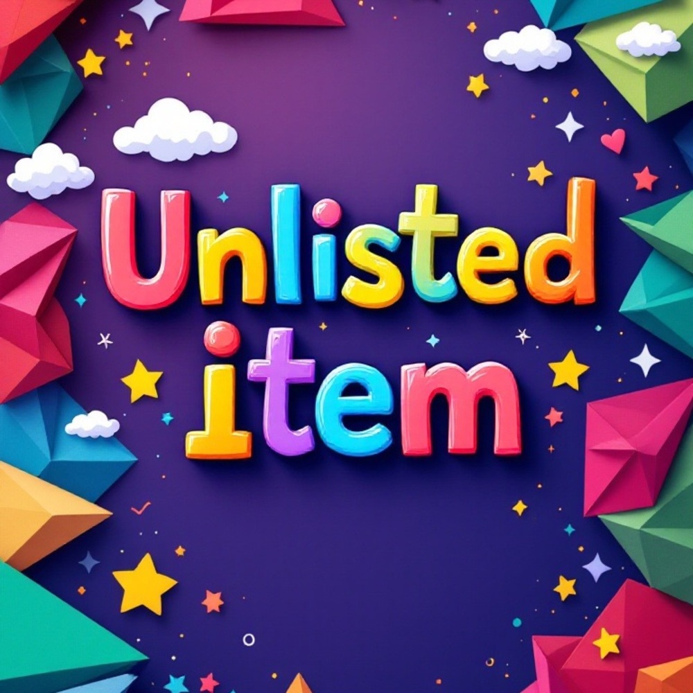 Colorful "Unlisted Item" Graphic Print